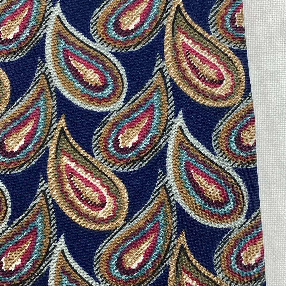 Lot of 3 CHRISTIAN DIOR MONSIEUR Silk Necktie Medallion Geometric Paisley VTG